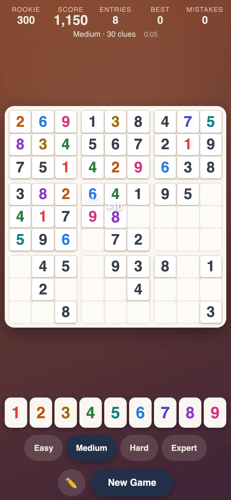 Sudoku game