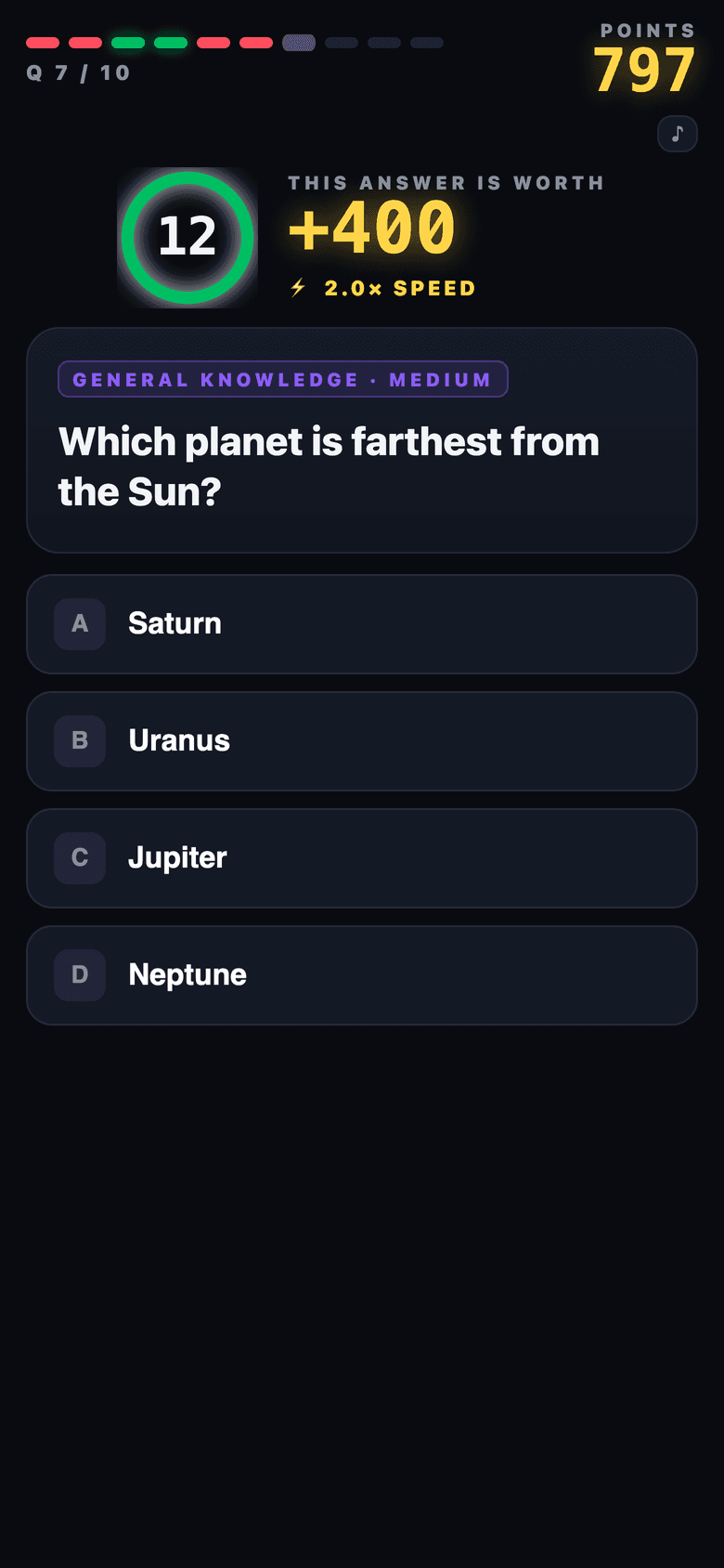 Trivia game
